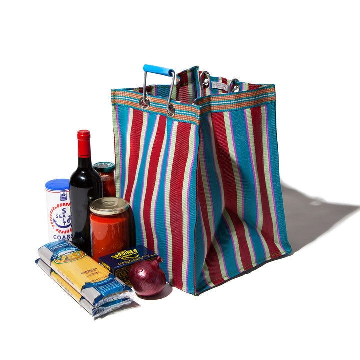 Recycled Plastic Stripe Bag - Rectangle