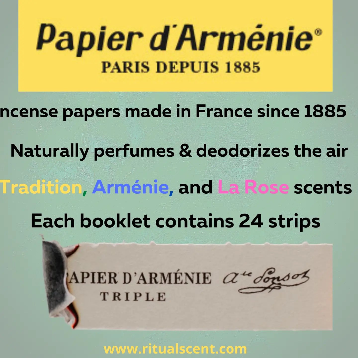 Papier D'armenie "Tradition" French Incense Paper Booklet