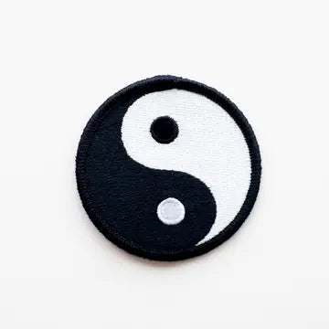 Yin Yang Symbol Embroidered Iron On Patch