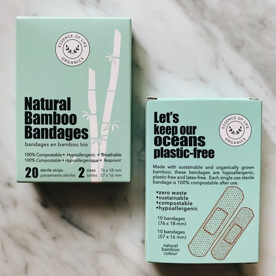 100% Biodegradable Bamboo Bandages, 20 Strips