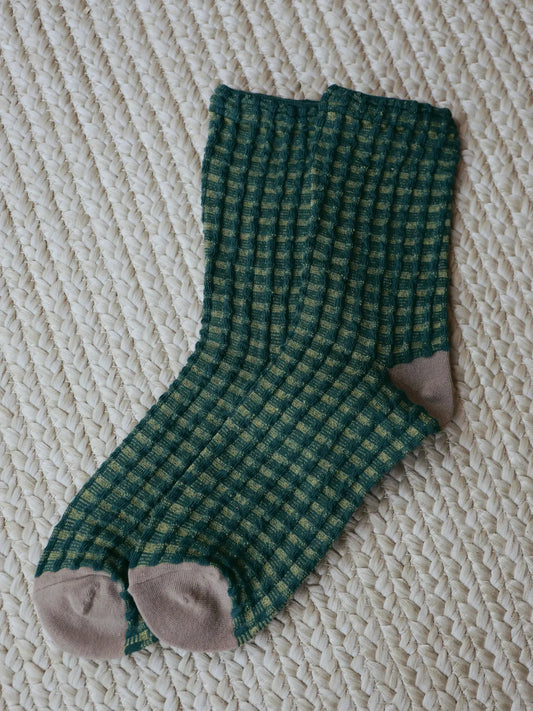 Jade Vine Knit Socks