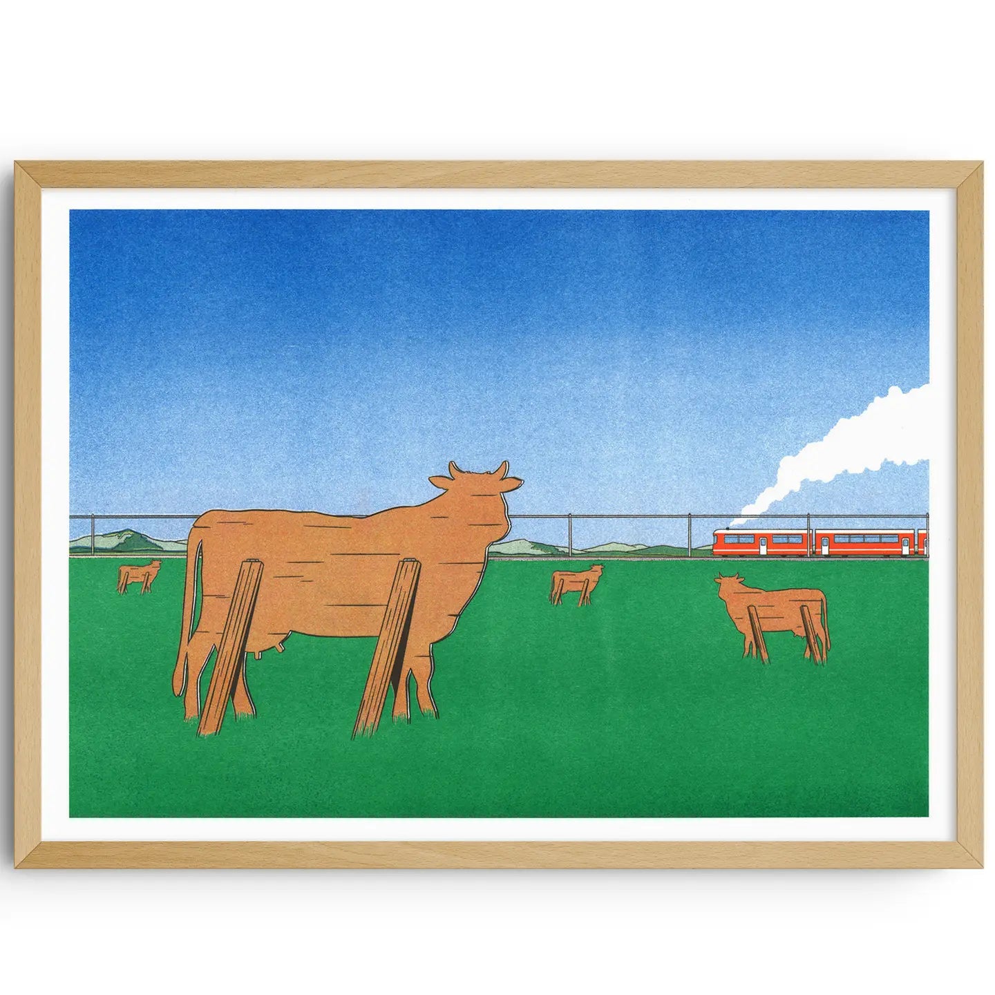 A3 Poster - Simon Bailly - Watch the Trains Go By