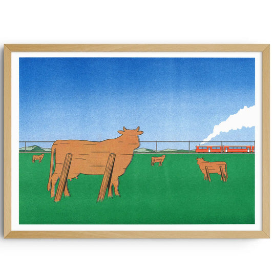 A3 Poster - Simon Bailly - Watch the Trains Go By