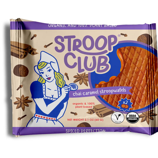 Chai Caramel Organic and Plant-Based Stroopwafel 2-pack
