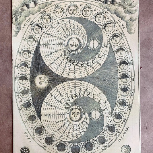 Celestial Moon Phase/Lunar Cycle Print