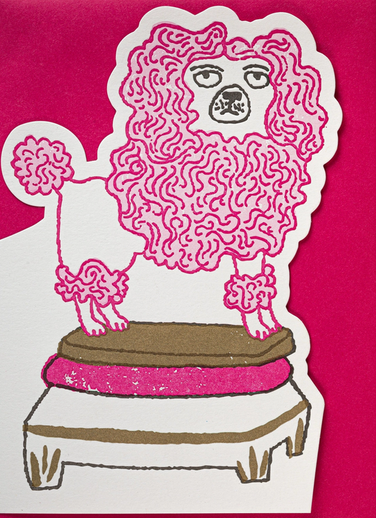 Poodle | Cut-Out - Greeting Card