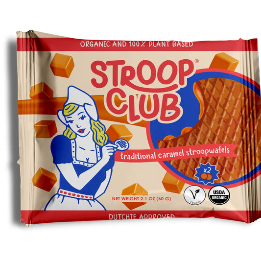 Traditional Caramel Organic and Plant-Based Stroopwafel 2-pa