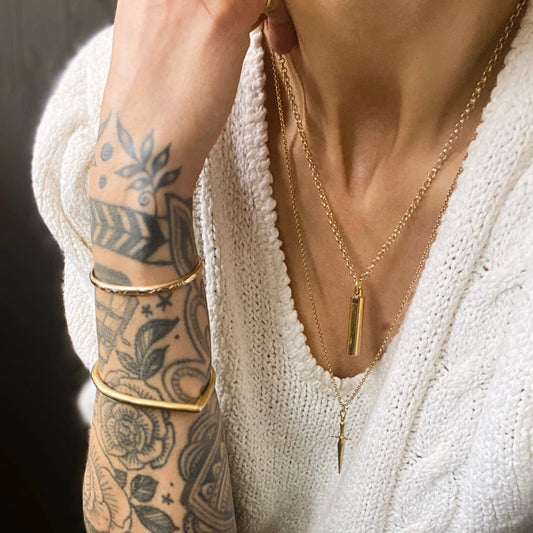 Piper Necklace - Brass