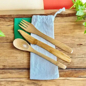 Bamboo Kids Individual Cutlery | Lunchbox Essential