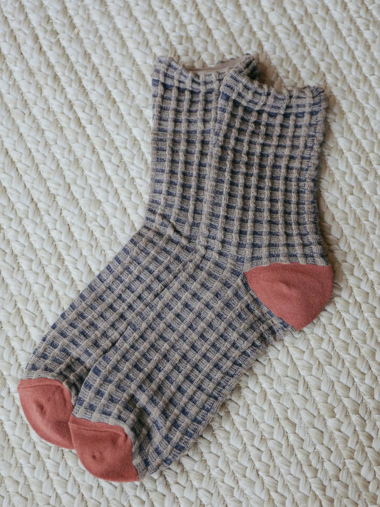 Sunset Dahlia Knit Socks
