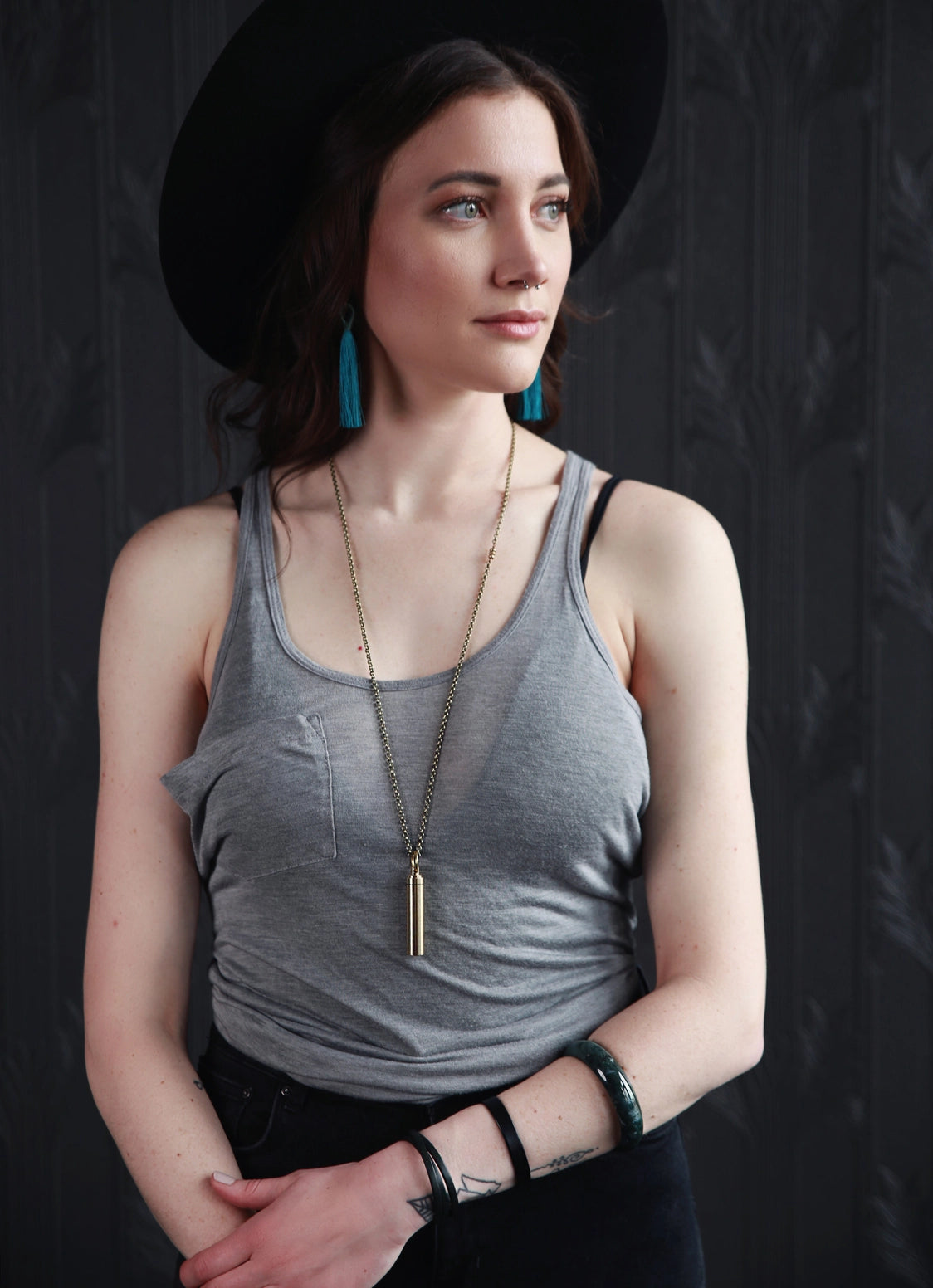 Piper Necklace - Brass